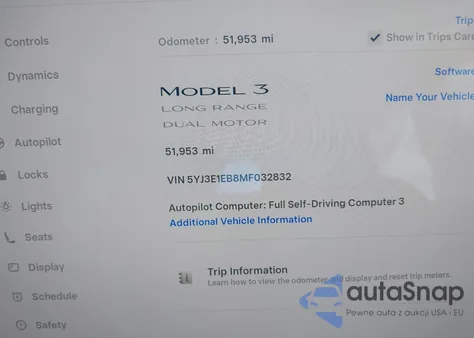 2021 Tesla Model 3 Long Range Dual Motor All-Wheel Drive из США, поврежденный, VIN 5YJ3E1EB8MF032832